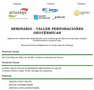 Lee más sobre el artículo <!--:es-->Seminario-Taller de Perforaciones Geotérmicas<!--:--><!--:GL-->Seminario-Taller de Perforacións Xeotérmicas<!--:-->